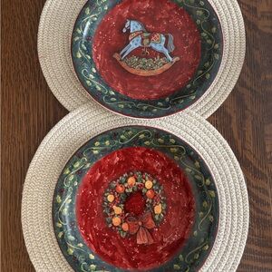 Certified International Red and Green Holiday Dinnerware Set